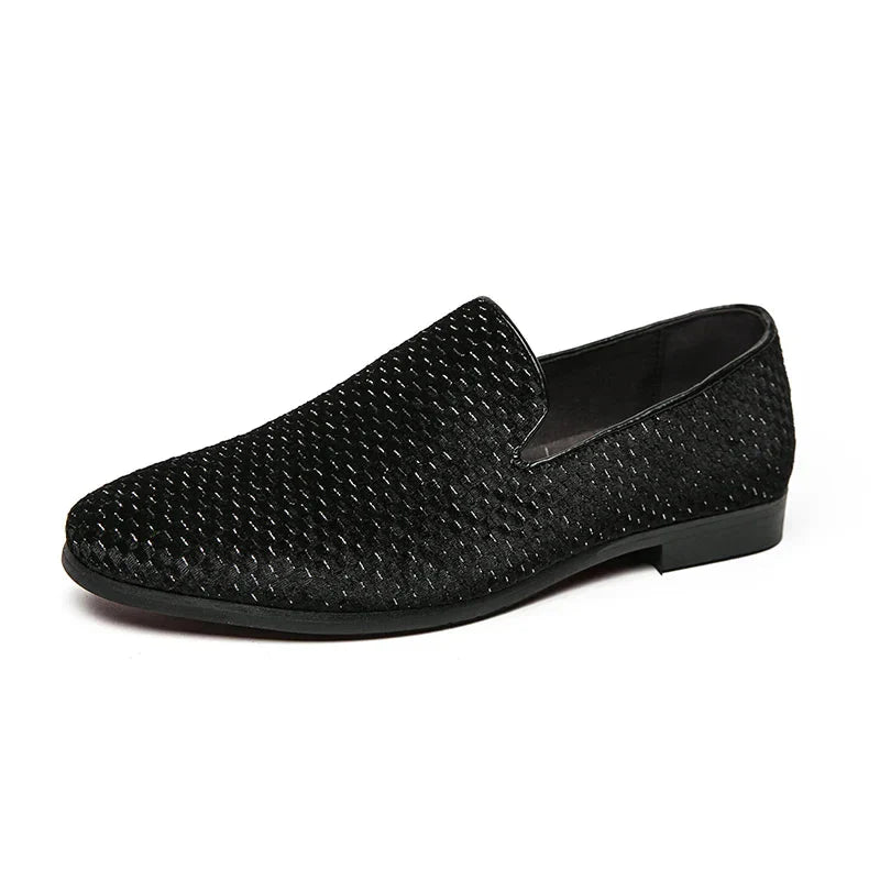 Luxury Patterned Men's Slip-On Loafers