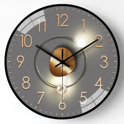 Modern Glass and Metal Wall Clock