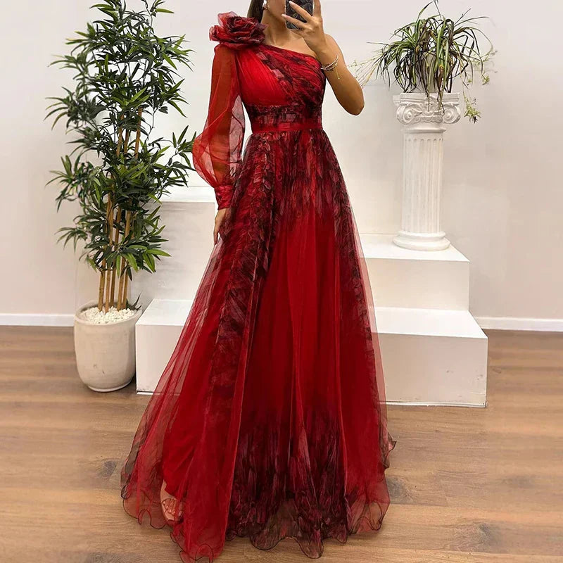 Stylish Asymmetrical Evening Party Dress