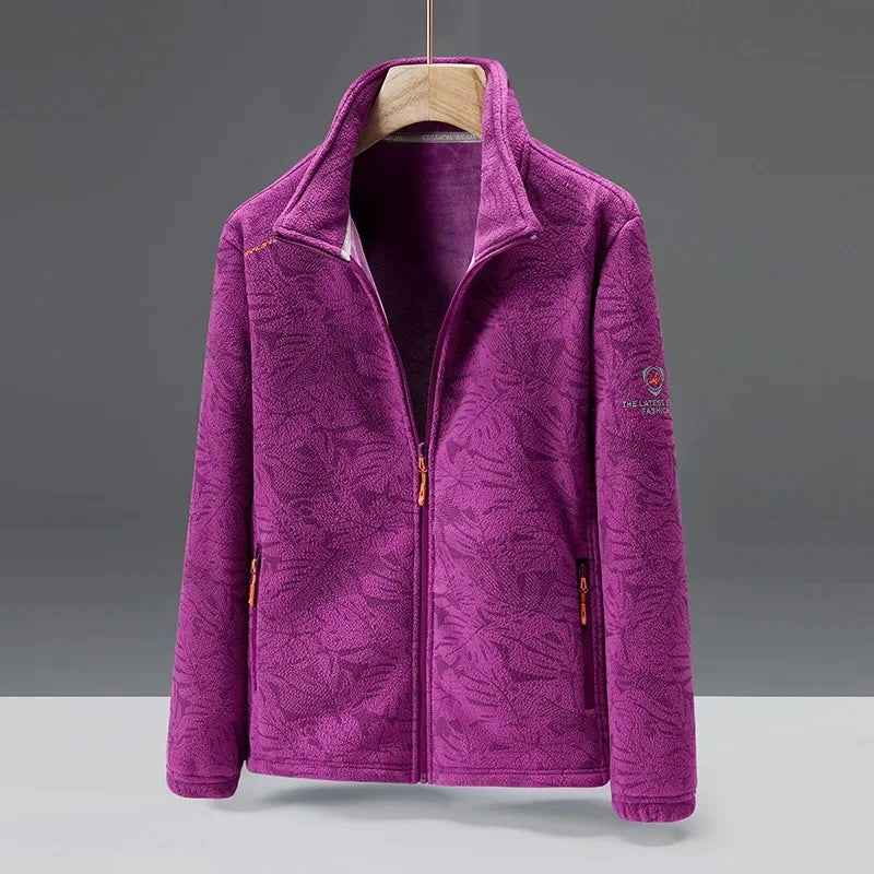 Warm Men's Fleece Coat with Zip Pockets