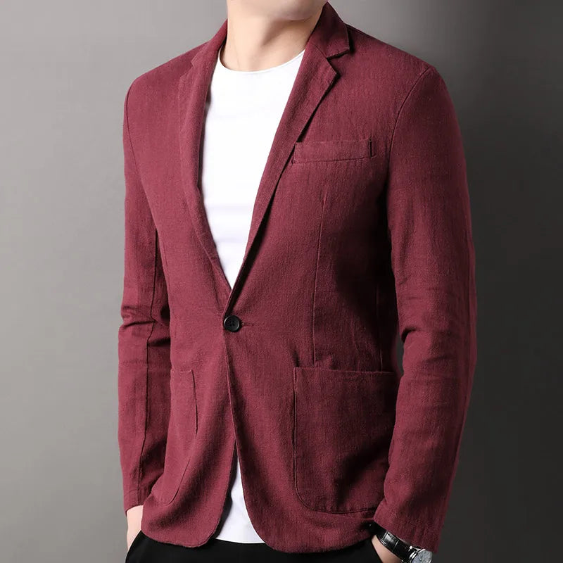 Slim Fit Men's Single Button Blazer
