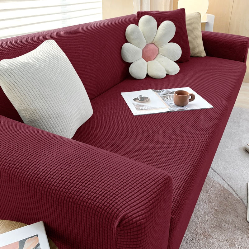 Fitted Elastic Couch Slipcover Anti-Slip Furniture Protector