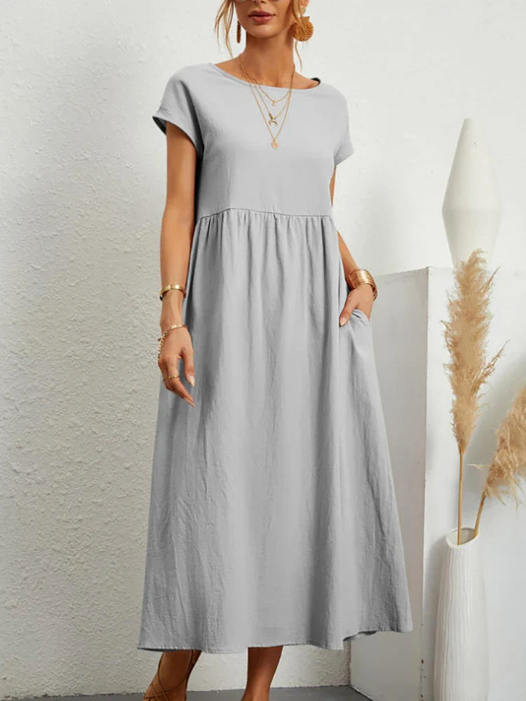 Classic Casual Crew Neck Dress