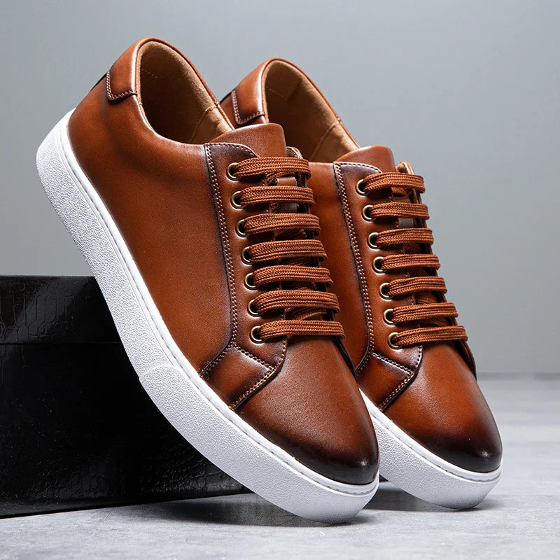 Premium Leather Running Shoes