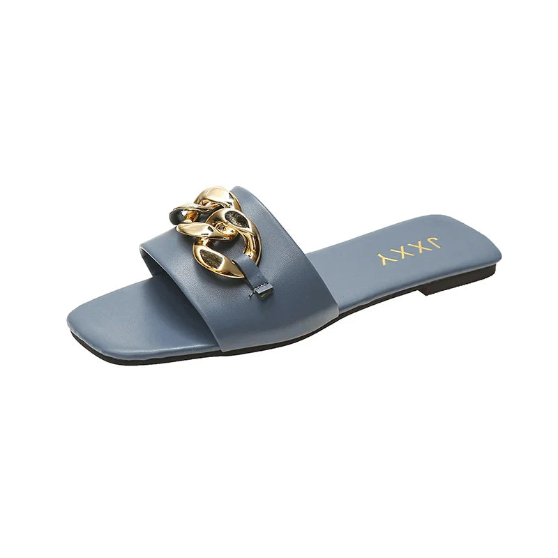 Metal Link Ballet Flats