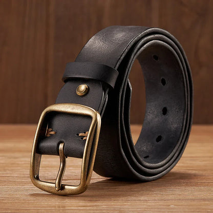 Genuine Leather Men's Buckle Belt