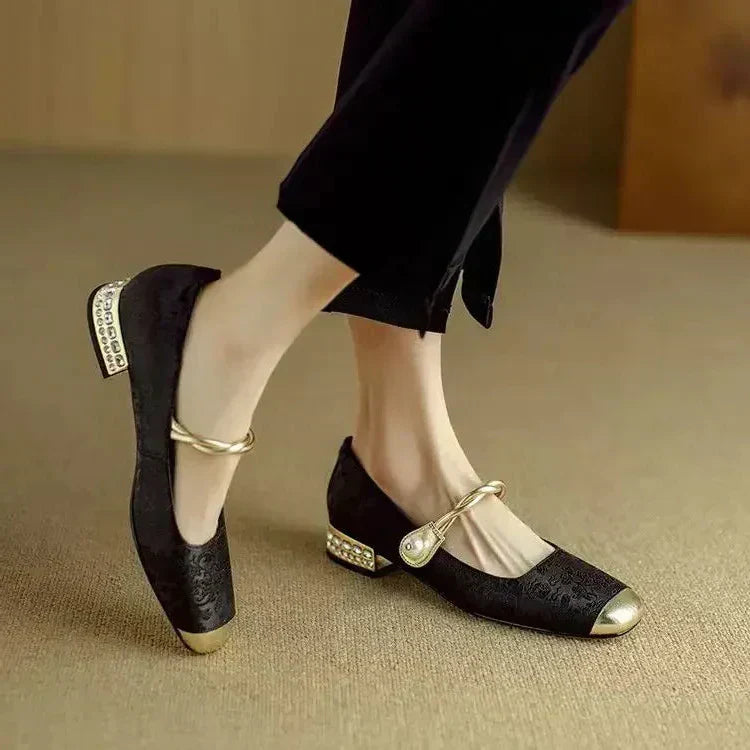 Elegant Mestelle Flat Mary Jane Shoes