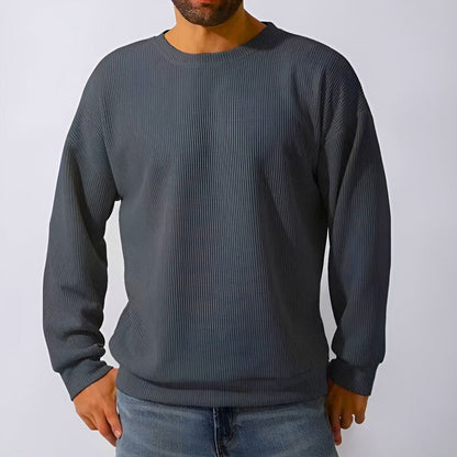 Casual Fitted Crew Neck Sweatshirt