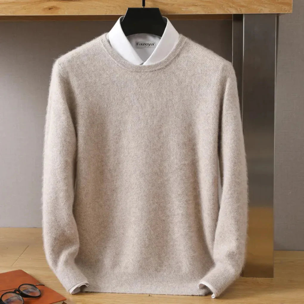 Men's Crew Neck Classic Winter Sweater - Olytrend