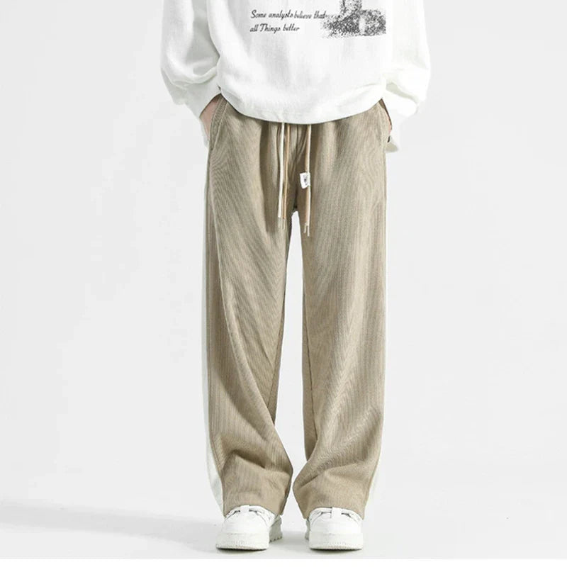 Comfortable Corduroy Jogger Pants with Side Stripes