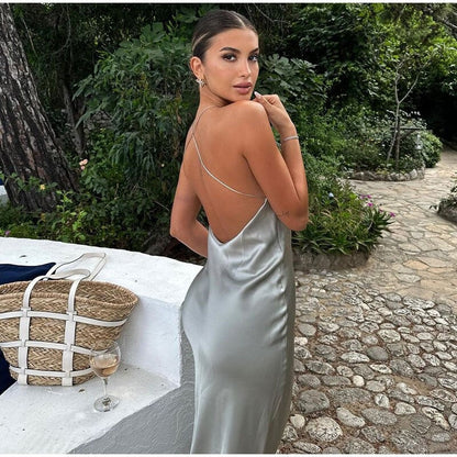 Strapless Floor Length Dress with Satin Sash