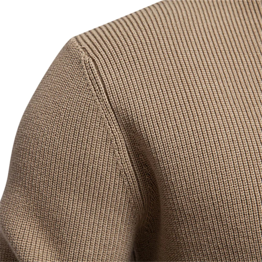 Classic Wooden Button Crew Sweater