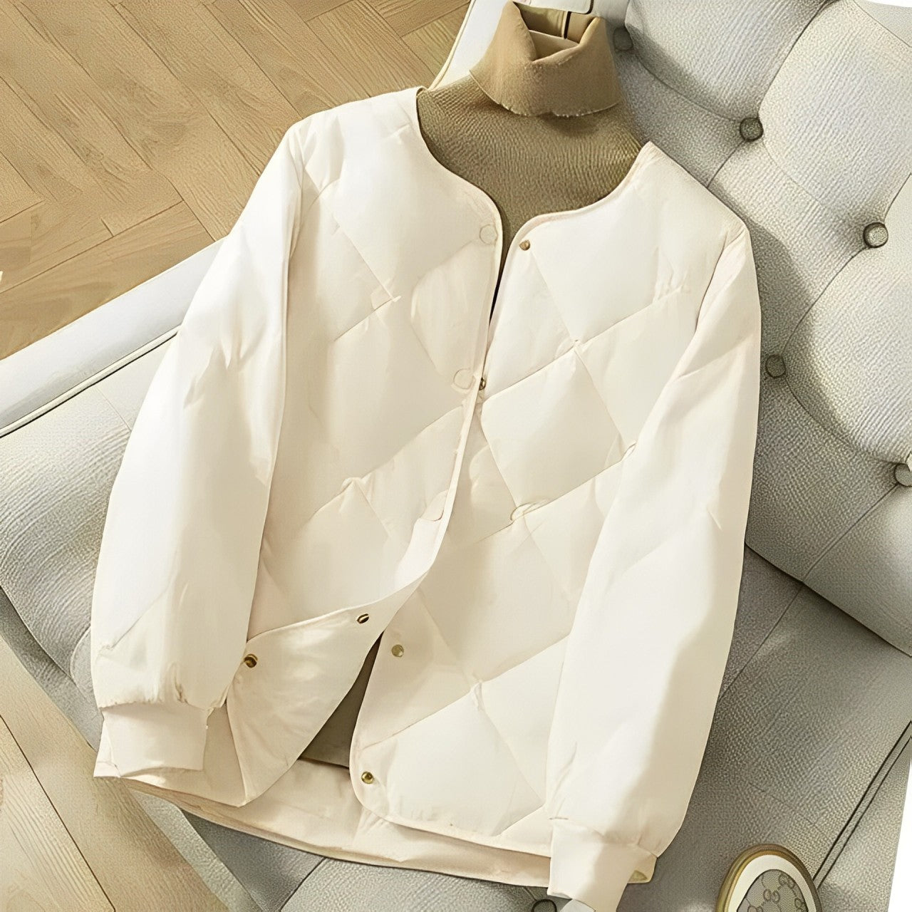 Warm Women's Padded Coat with Long Sleeves
