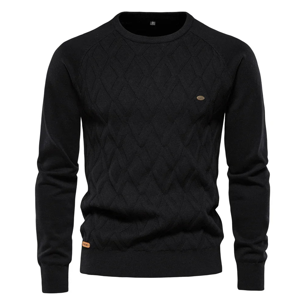 Classic Plaid Crew Neck Sweater