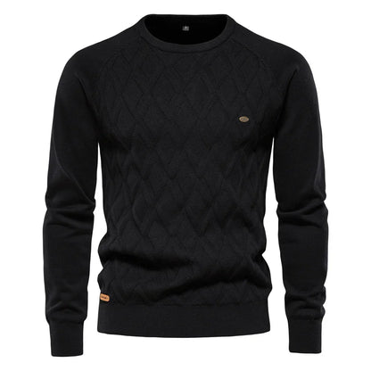 Classic Plaid Crew Neck Sweater