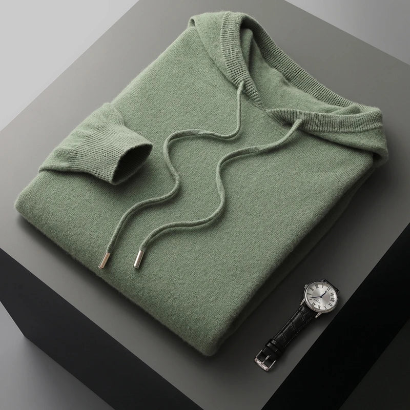 Soft Merino Wool Hooded Sweater