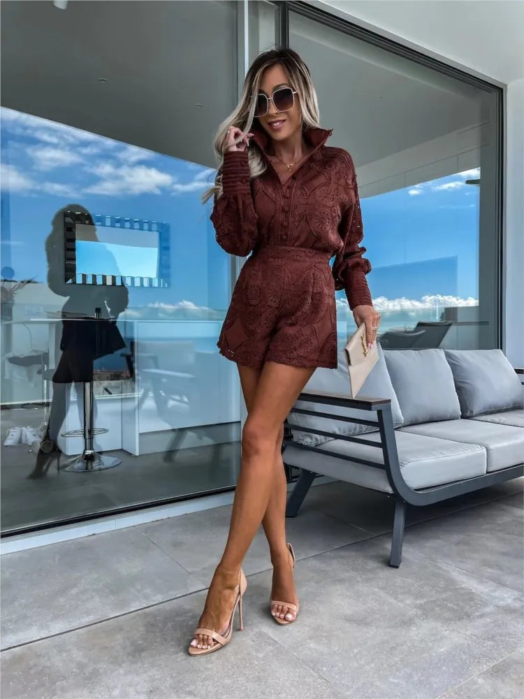 Elegant Floral Women's Summer Set