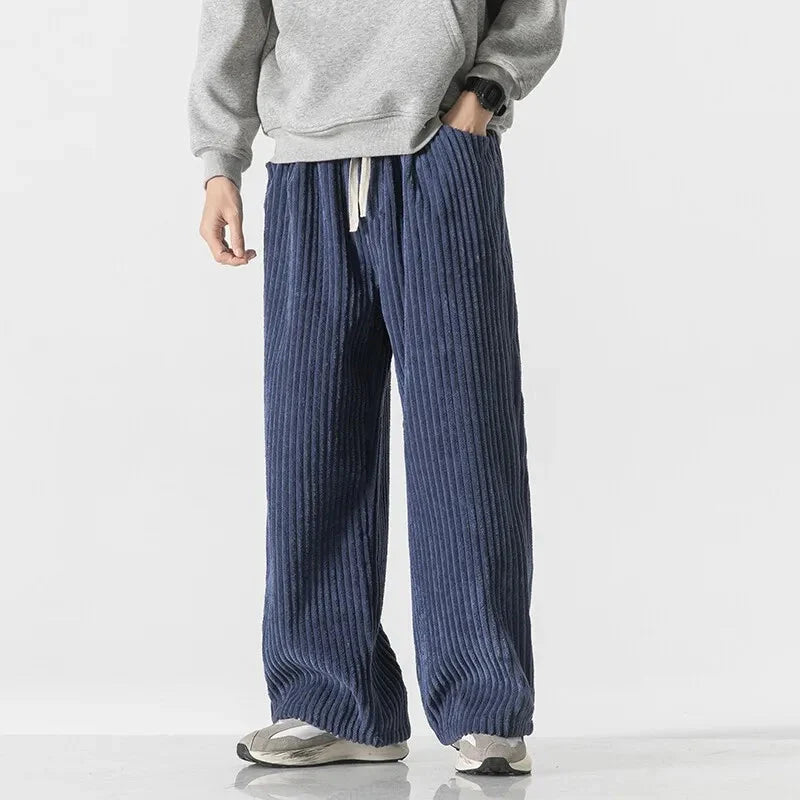Relaxed Fit Men's Ribbed Jogger Pants - Nocini