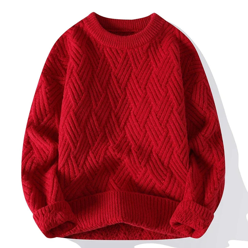 Casual Loose Fit Geometric Sweater