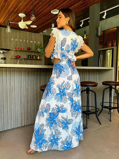 Elegant Strapless Lace Formal Party Dress