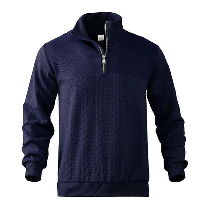 Cozy Cable Knit Crew Neck Pullover Sweater
