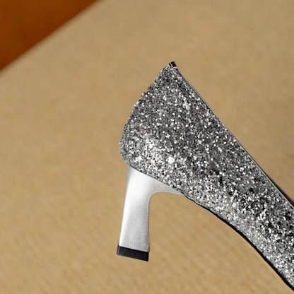 Sparkly High Heels for Evening Wear