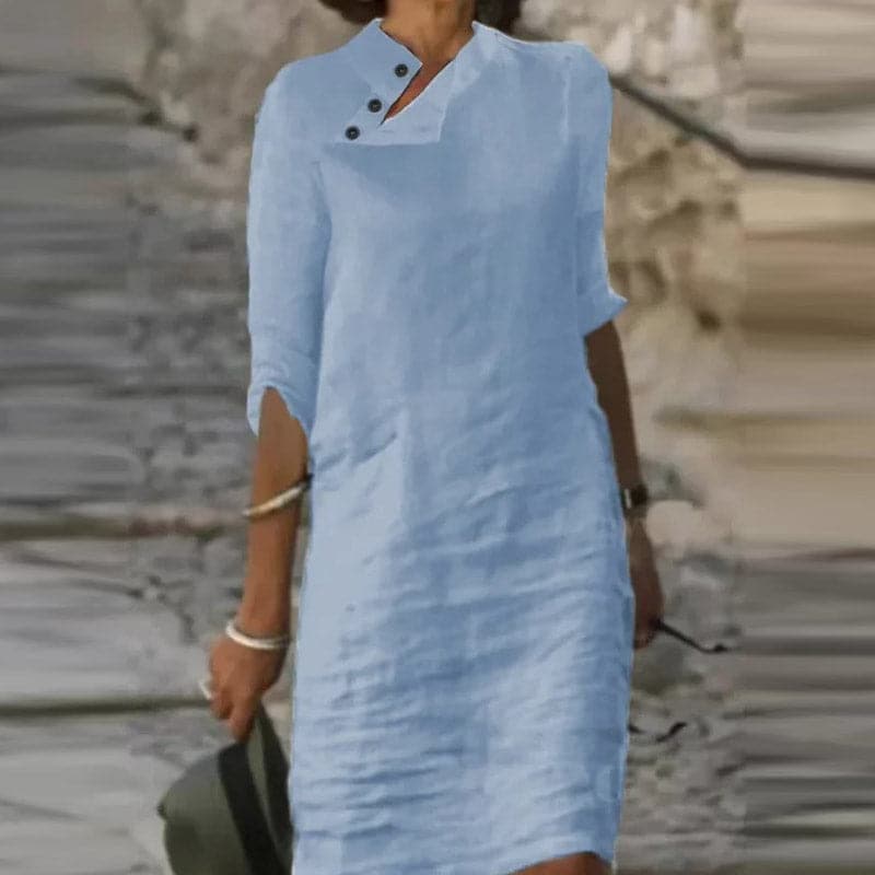 Casual Knee Length A Line Dress for Women - Nocini