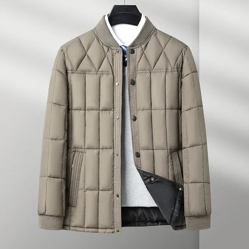 Warm Quilted Bomber Coat