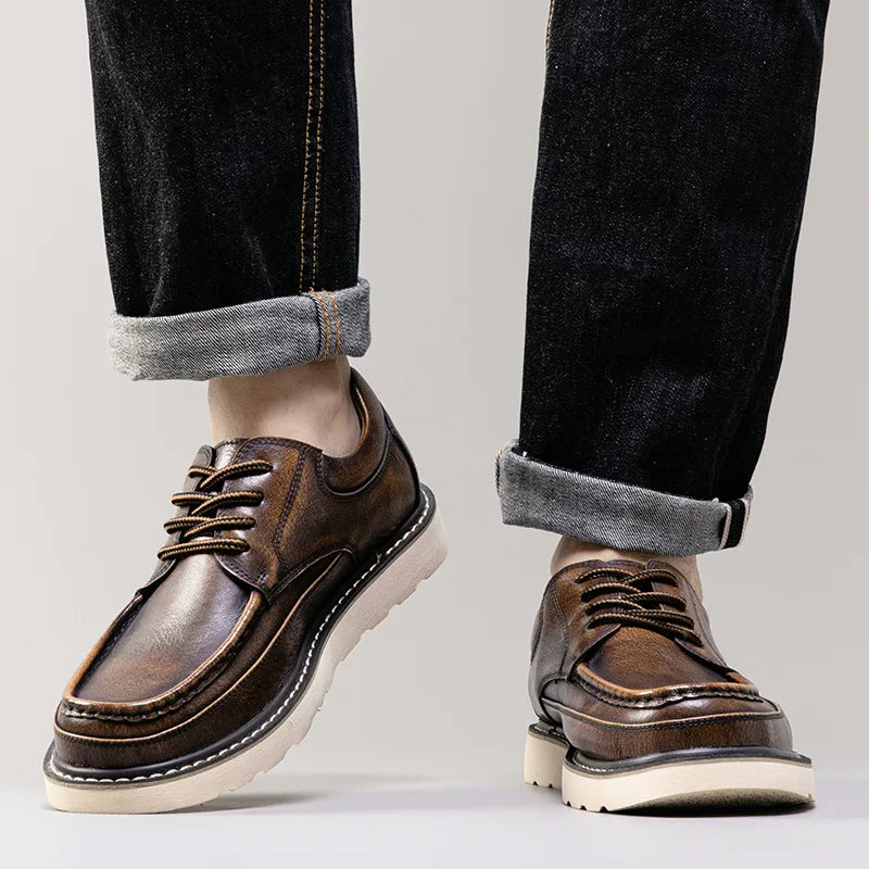 Luxury Genuine Leather Slip On Shoes - Nocini