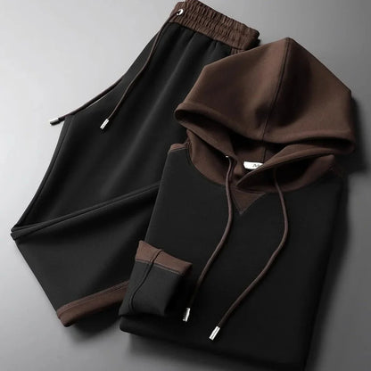 Casual Colorblock Mens Athletic Tracksuit Set