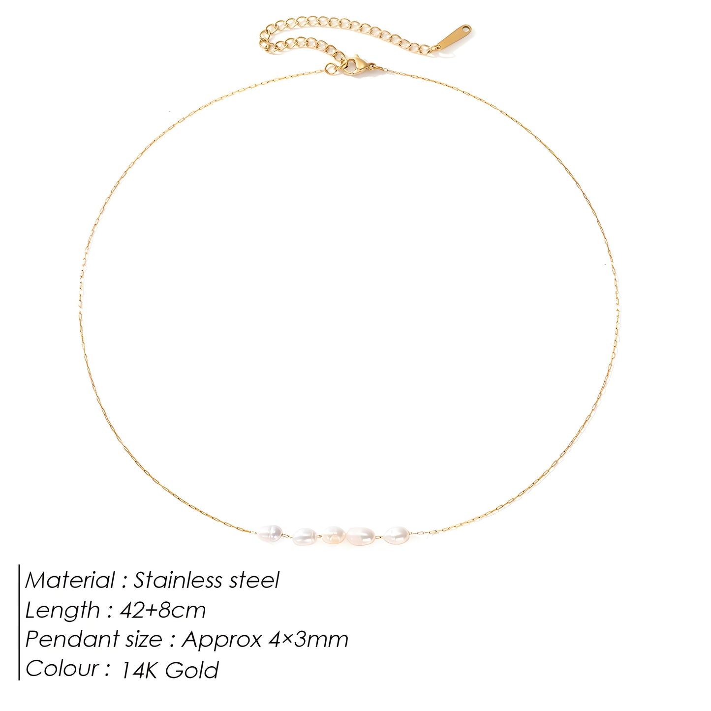 Elegant White Pearl Choker Necklace