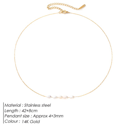 Elegant White Pearl Choker Necklace