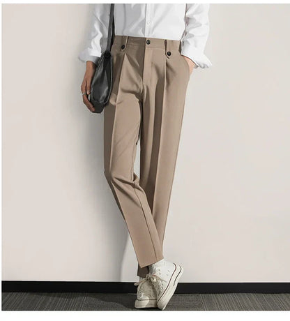 Comfortable Fit Men's Straight Leg Cotton Pants