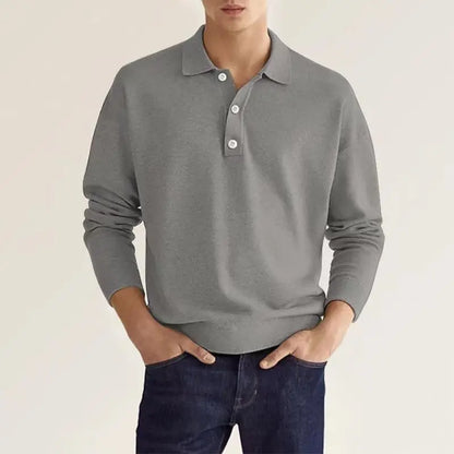Classic Fit Mens Polo Shirt with Ribbed Cuffs