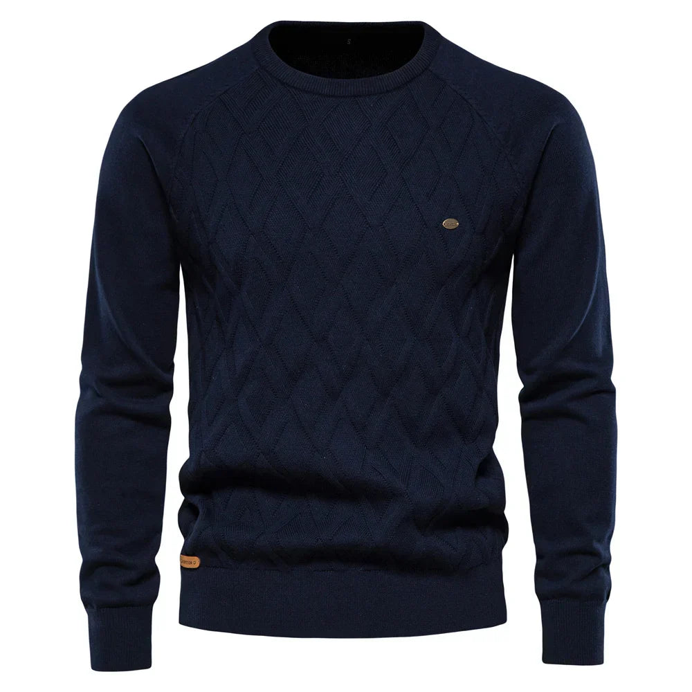 Classic Plaid Crew Neck Sweater