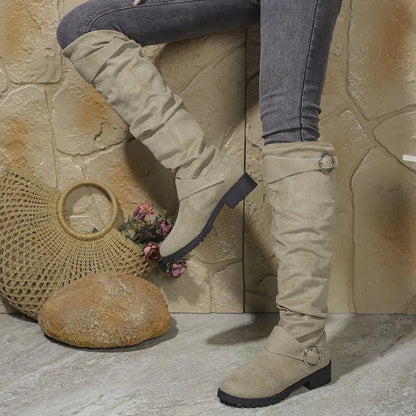 Women's Tall Leather Knee Boots