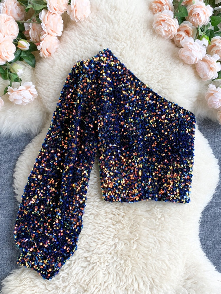Glittery Off The Shoulder Blouse