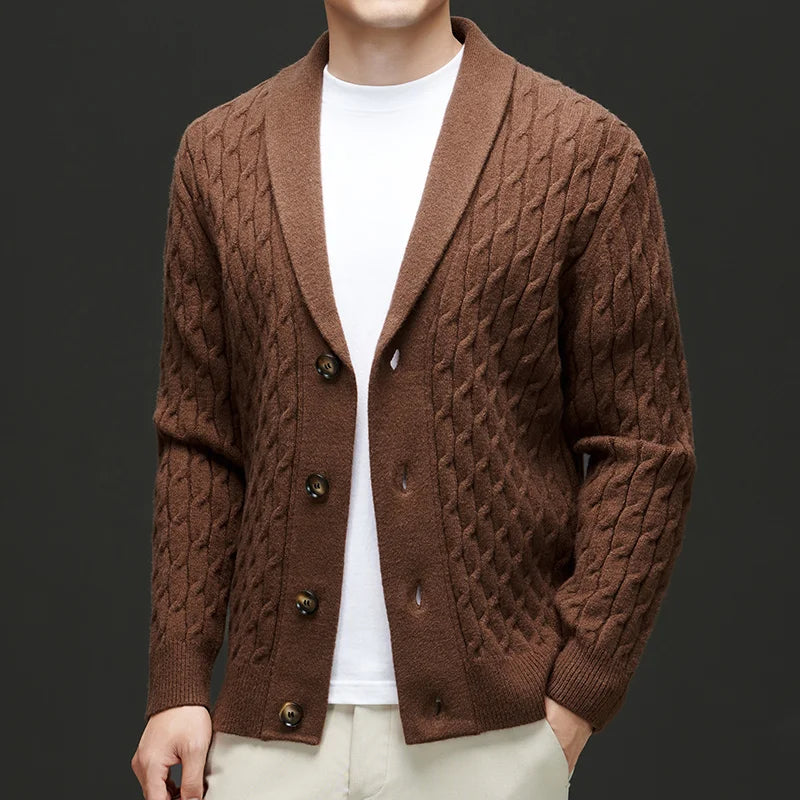 Cozy Cable Knit Cardigan Sweater - Nocini