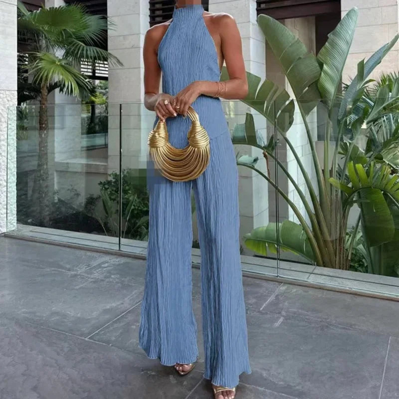 Women's Backless Jumpsuit Wide Leg Comfortable Summer Dress