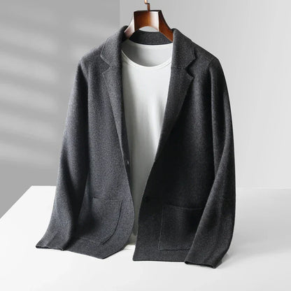 Men's Slim Fit Wool Cardigan Coat