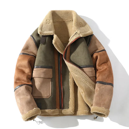 Casual Fit Aviator Coat | Contrast Collar Jacket