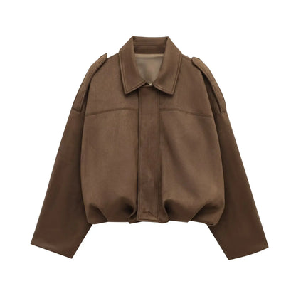 Velvet Soft Faux Leather Jacket