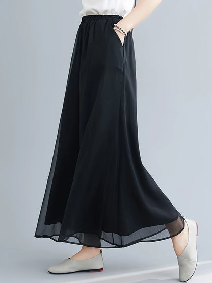 Lightweight See-Through Flowy Pants