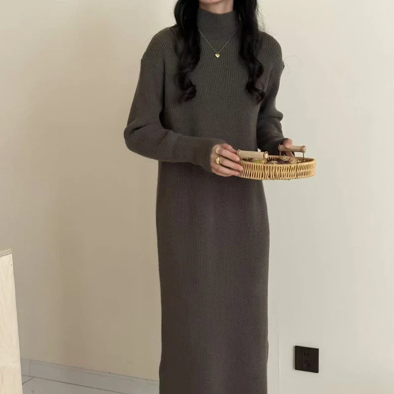Soft Knit Winter Sweater Dress
