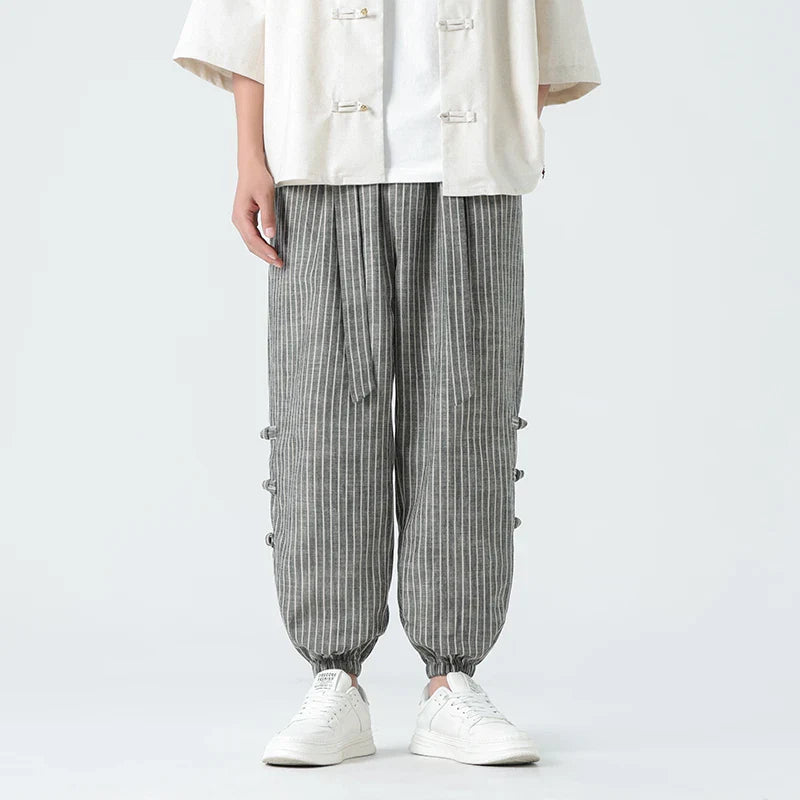 Comfortable Loose Fit Harem Pants | Casual Striped Pants