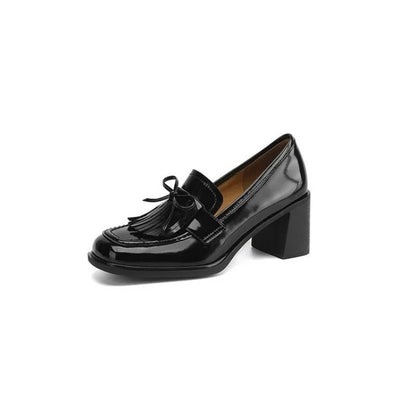 Elegant Women's Loafer Heel Shoes
