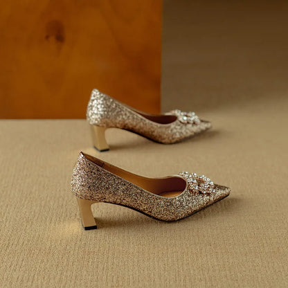 Sparkly High Heels for Evening Wear