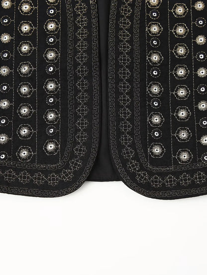 Glittery Embellished Bohemian Waistcoat