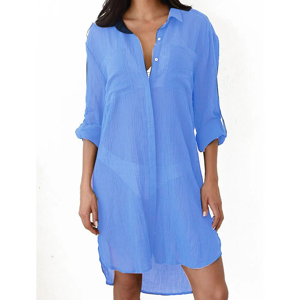 Comfy Women's Summer Dress - Loose Fit - Knee Length