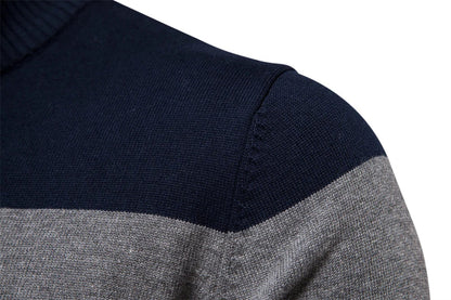 Classic Crew Neck Zip Sweater